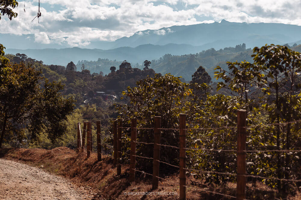 Mountain views outside of Salento, Colombia