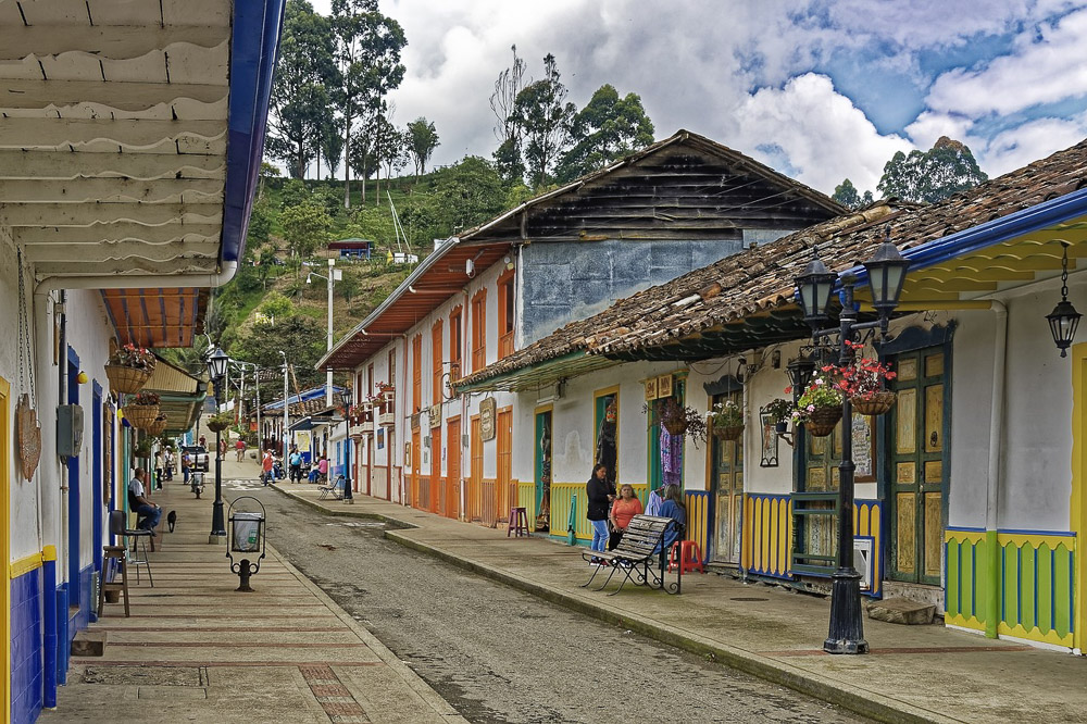 Calle Real in downtown Salento, Colombia