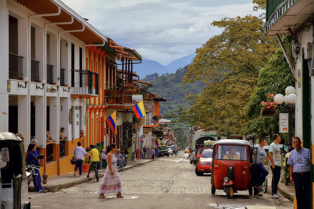 Street in Jardín, Antioquia