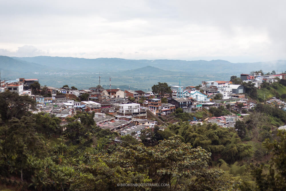 View over town of Buenavista, Quindio