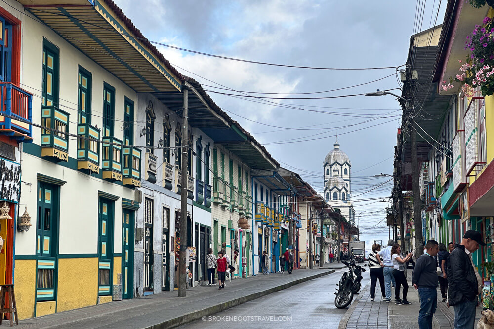 A street in Filandia, Quindio Colombia best place to visit 1 week itinerary