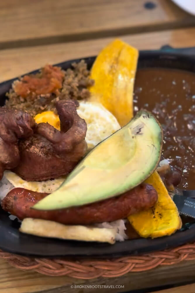 Bandeja Paisa in Salento Colombia