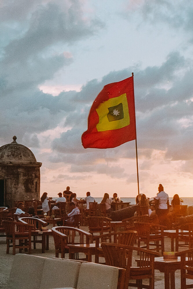 The Old City Wall in Cartagena, Colombia