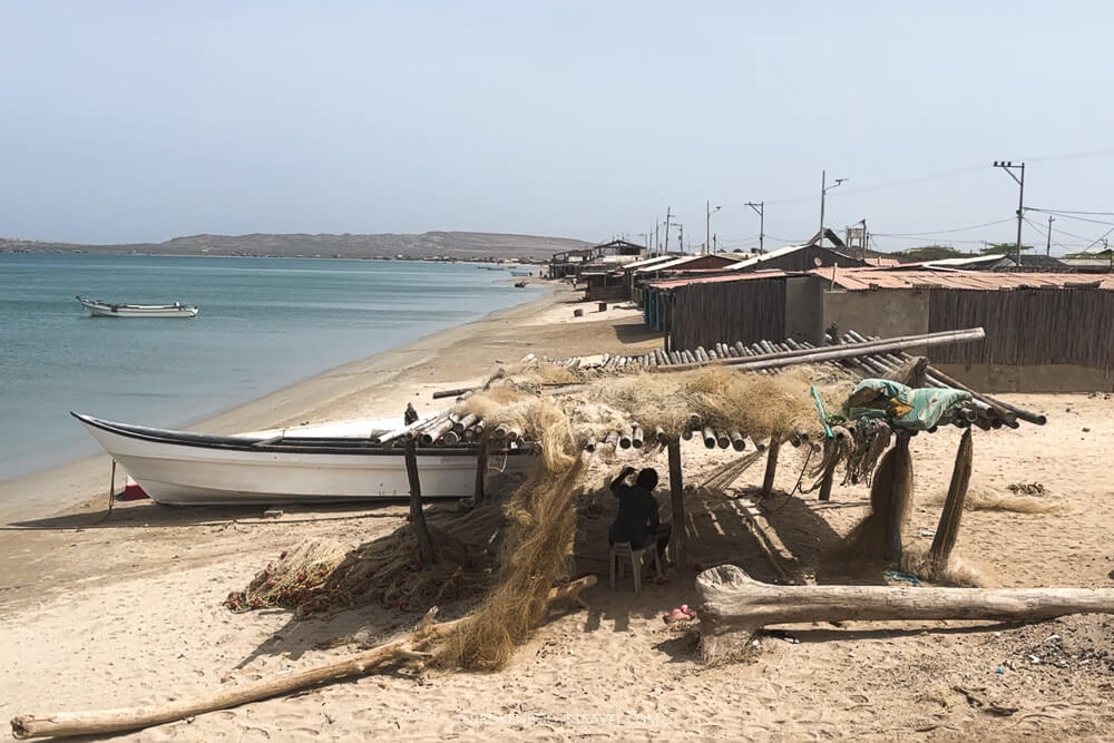 Overlooking the beach in Cabo de la Vela, Colombia