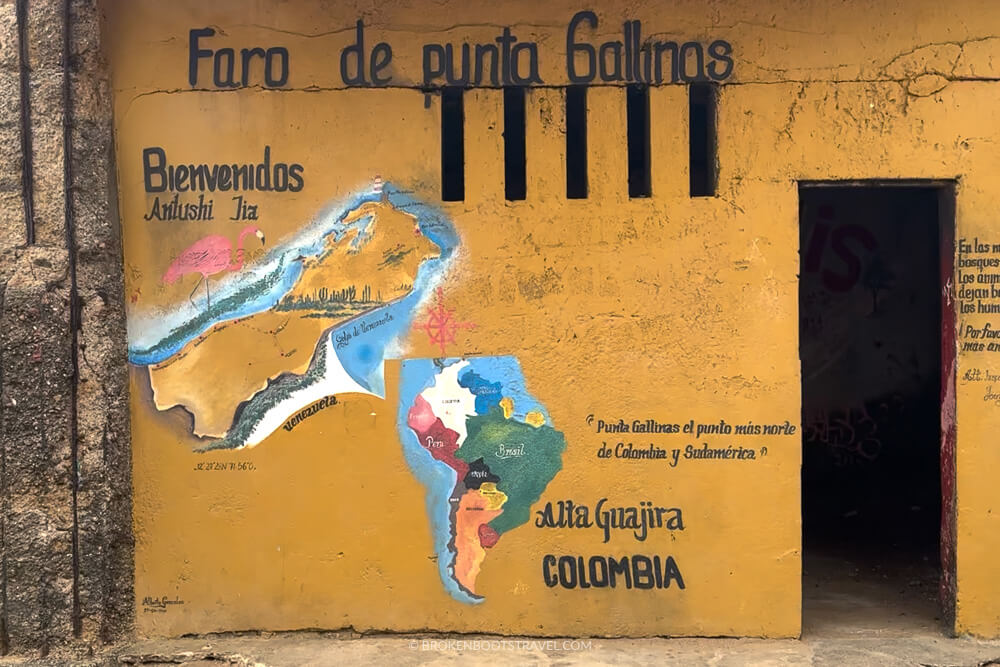 Mural of Punta Gallina, La Guajira Colombia