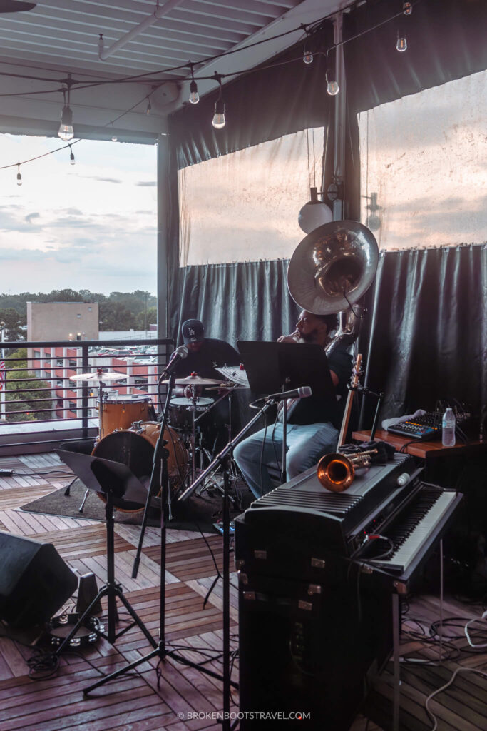 Live music at the Rooftop Bar at the Durham Hotel