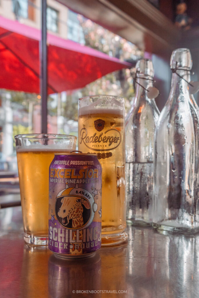 Selection of beers at the Federal in Durham, North Carolina