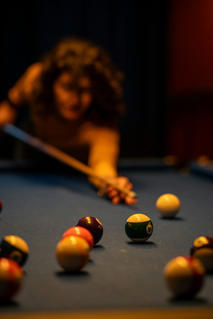 Person playing pool 