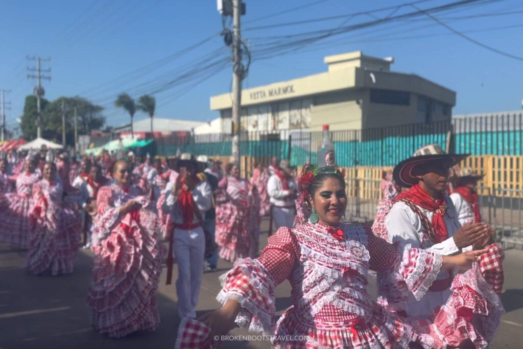 Cumbia dancers at Barranquilla Carnival