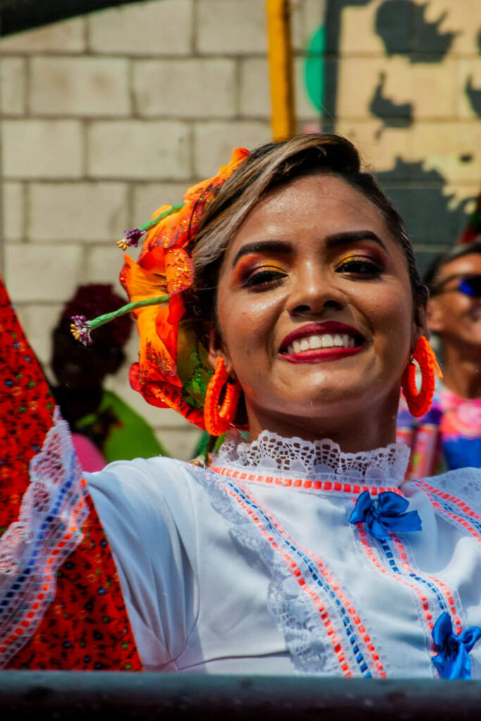 Cumbia dancer at Barranquilla Carnival