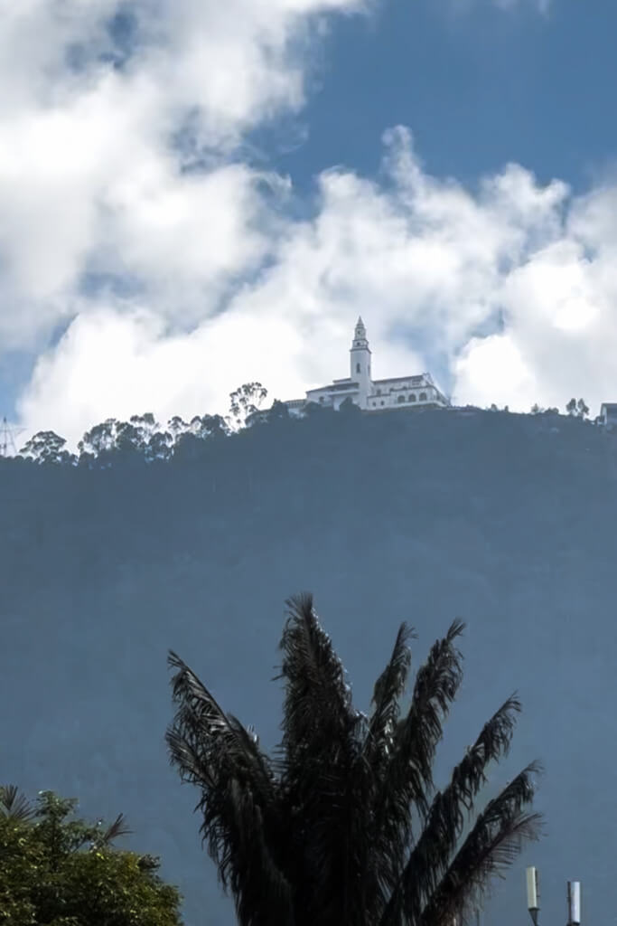 Montserrat Monastery overlooking the city of Bogota, Colombia