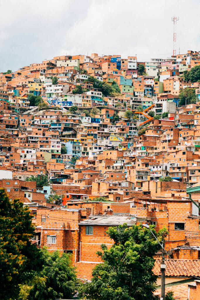 Overlooking Comuna 13 in Medellín Colombia