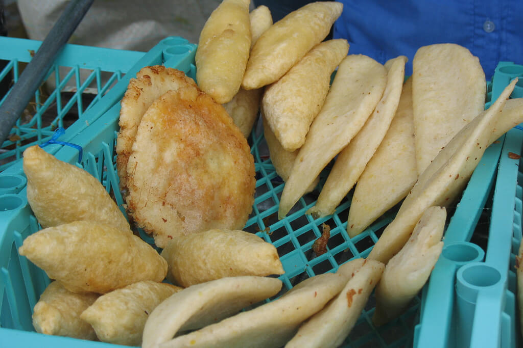 Carimañolas and Arepas de Queso, Colombian snacks