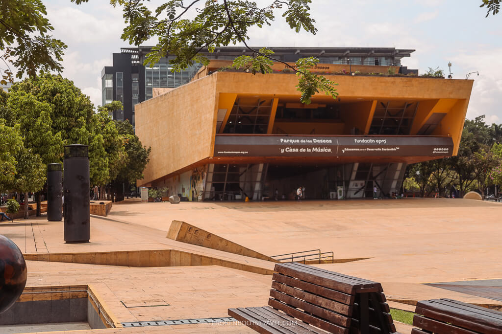 Parque de los Deseos and Casa de Musica Medellin