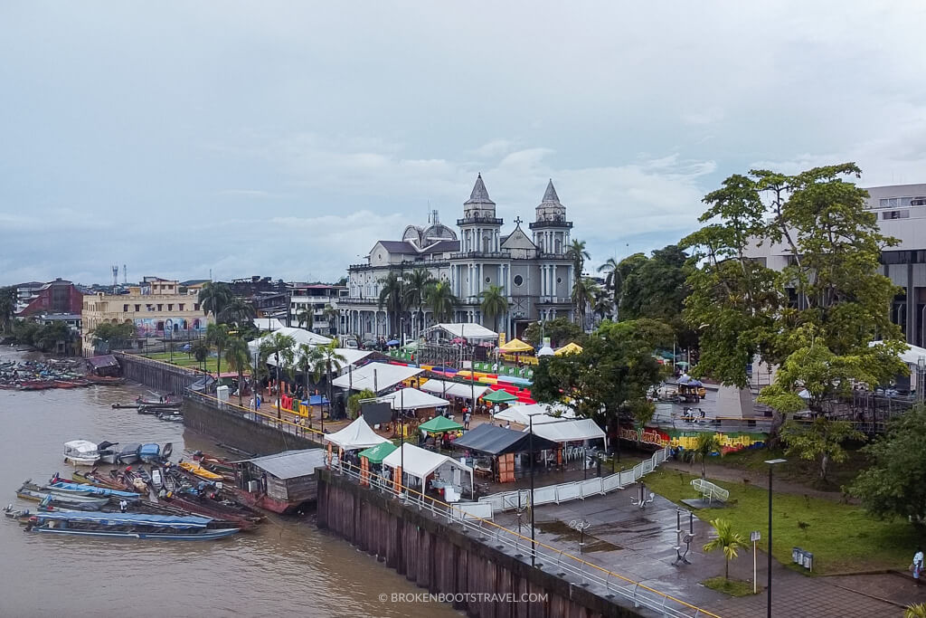 Aerial shot of the Quibdó Cathedral of San Francisco de Asisi