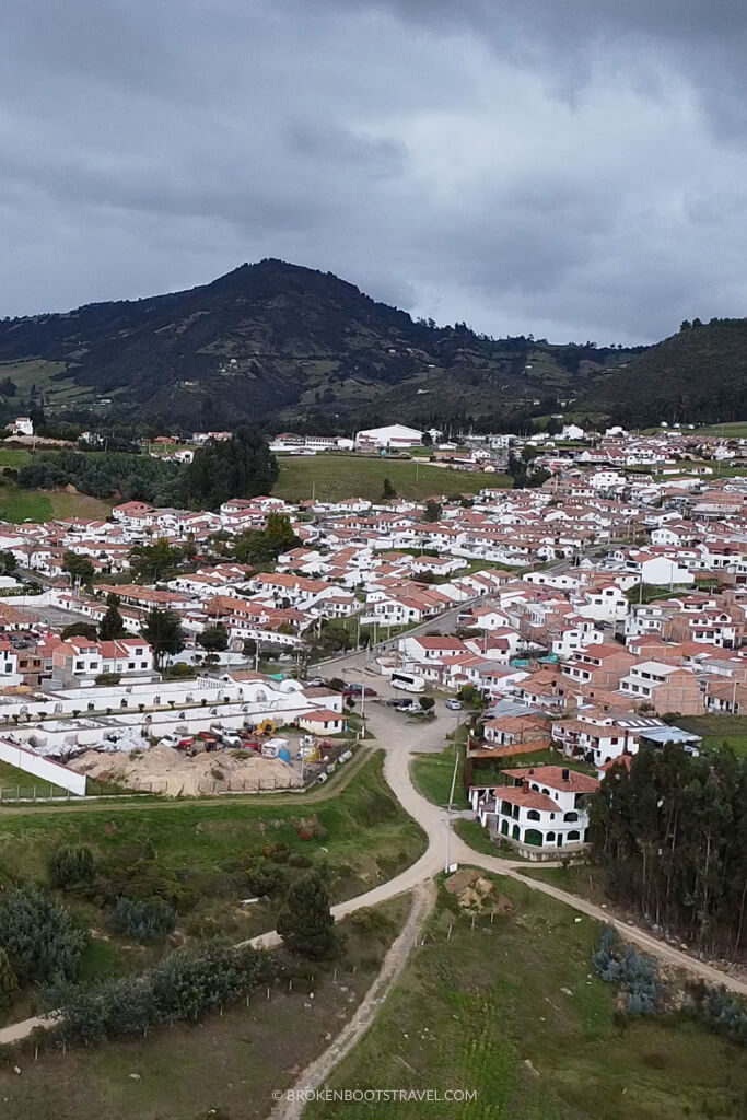 Birds eye view of Guatavita town