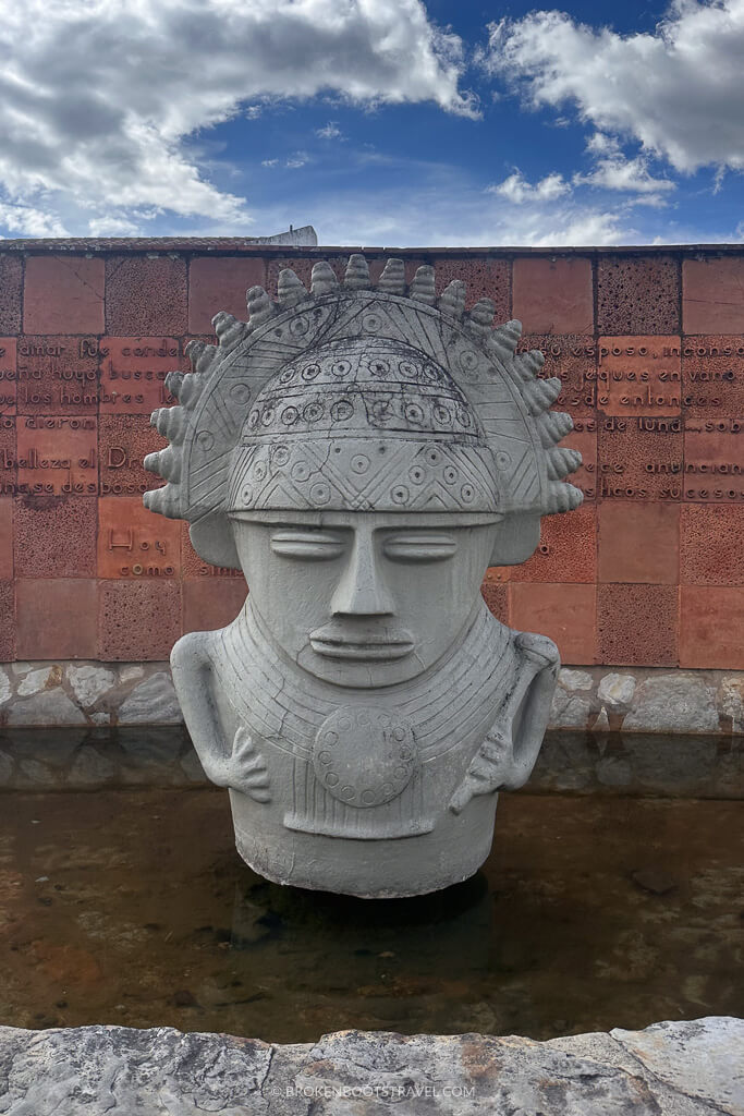 Muisca figure in Guatavita town, Cundinamarca