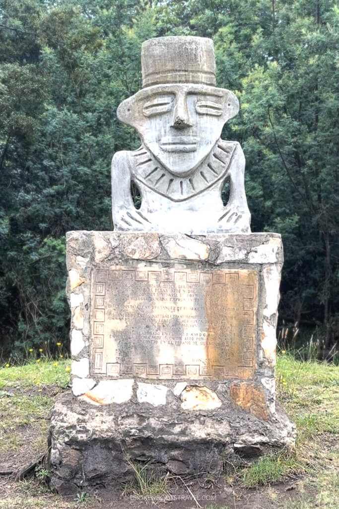 Muisca figure at Piedras del Tunjo Archeological Park