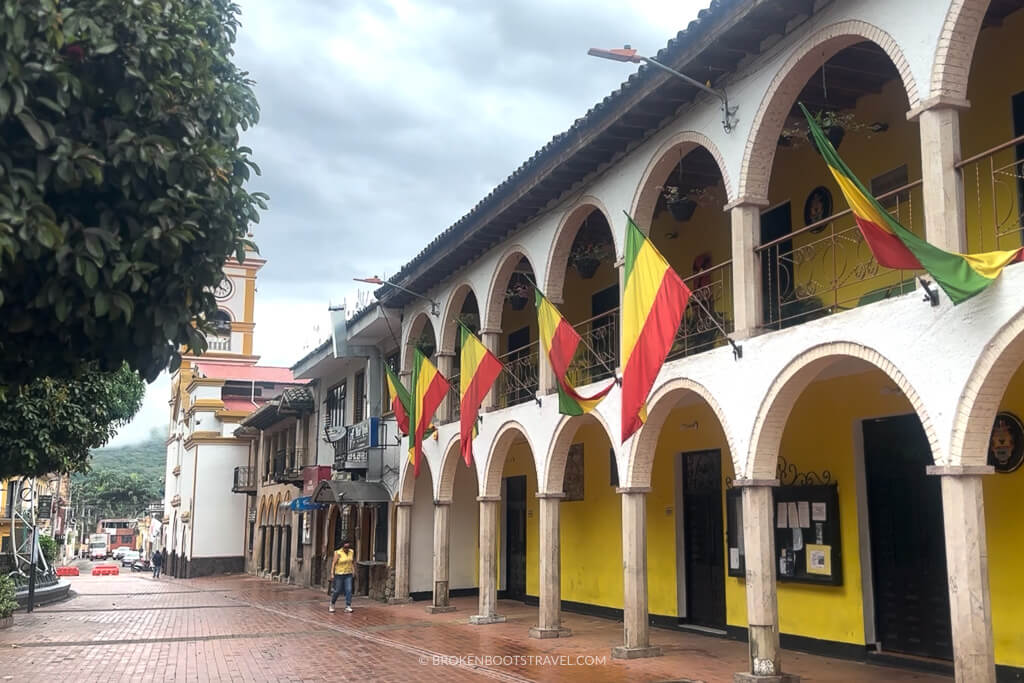 Central Plaza of Villeta, Cundinamarca, Colombia