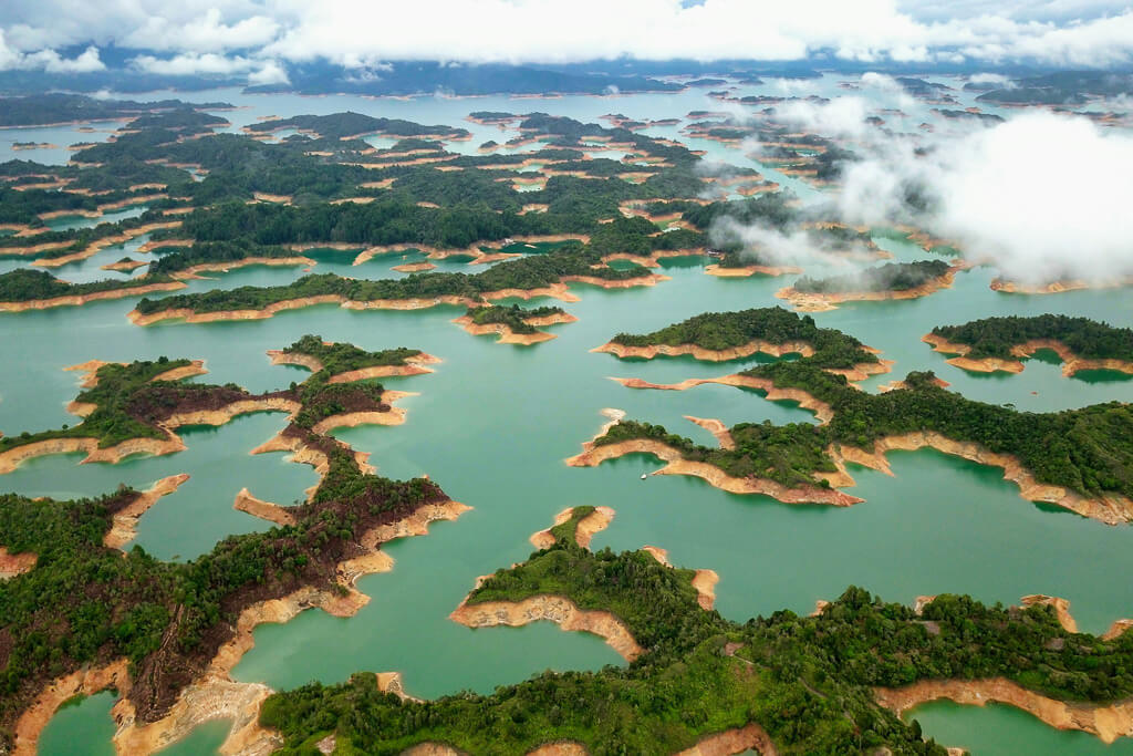 Overlooking the Guatapé Reservoir from El Peñol